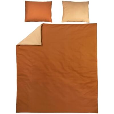 MEYCO Home Literie unie pour lit double (coton, tissu respirant, entretien facile, rabat pratique, dimensions : 200 x 200/220 cm), Camel/Warmer Sand MEYCO Home Literie unie pour lit double (coton, tissu respirant, entretien facile, rabat pratique, dimensions : 200 x 200/220 cm), Camel/Warmer Sand