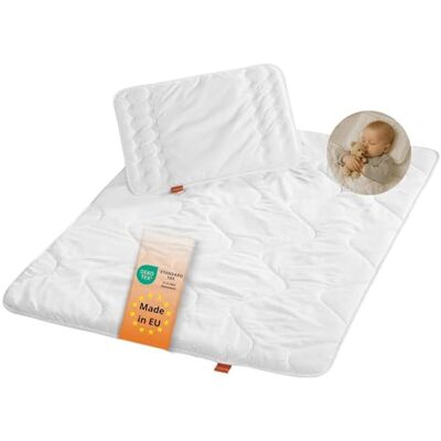 sleepling Parure de lit pour bébé Housse de couette moyenne de 100 x 135 cm et coussin plat Taie d'oreiller 40 x 60 cm Fabriqué en UE Certifié Oeko-Tex Lavable sleepling Parure de lit pour bébé Housse de couette moyenne de 100 x 135 cm et coussin plat Taie d'oreiller 40 x 60 cm Fabriqué en UE Certifié Oeko-Tex Lavable
