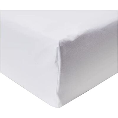 Housse de matelas Amazon Basics - Microfibre, Blanc clair Housse de matelas Amazon Basics - Microfibre, Blanc clair