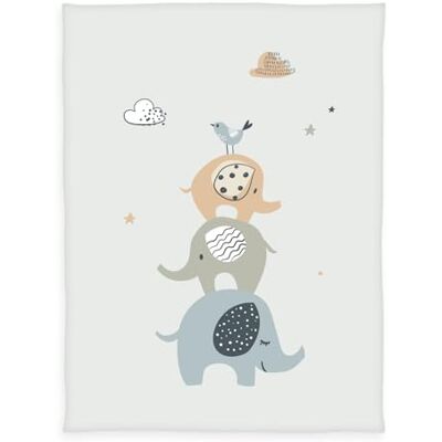 Herding Elephants Couverture en microfibre moelleuse, env. 75 x 100 cm, 100% polyester Herding Elephants Couverture en microfibre moelleuse, env. 75 x 100 cm, 100% polyester