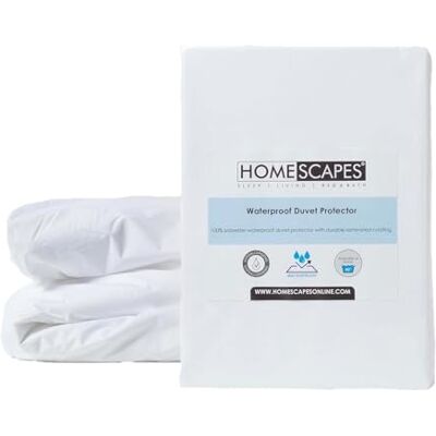 HOMESCAPES Couette Protecteur imperméable en 100% polypropylène de 200 x 200 cm hypoallergénique HOMESCAPES Couette Protecteur imperméable en 100% polypropylène de 200 x 200 cm hypoallergénique