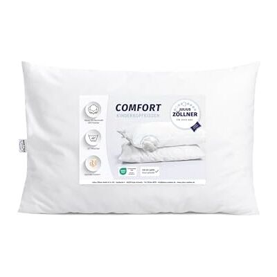 Julius Zöllner ® Comfort Oreiller pour enfant 40 x 60 cm Pour un sommeil sain Lavable à 60 °C Certifié Öko-Tex Standard 100 Fabriqué en Allemagne Blanc Julius Zöllner ® Comfort Oreiller pour enfant 40 x 60 cm Pour un sommeil sain Lavable à 60 °C Certifié Öko-Tex Standard 100 Fabriqué en Allemagne Blanc