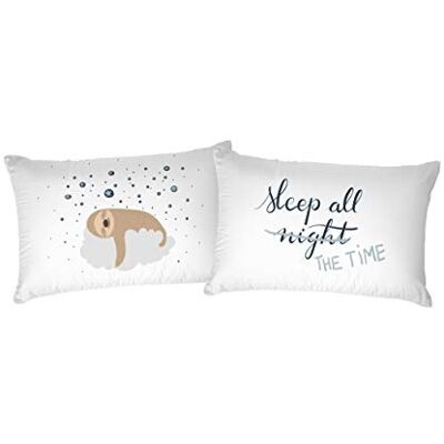 Ensemble de 2 taies en coton - 52×82 cm - Linge de lit Ensemble de 2 taies en coton - 52×82 cm - Linge de lit