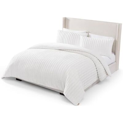 UGG Kenzie Parure de lit douce et confortable pour chambre à coucher – Neige – Très grand lit UGG Kenzie Parure de lit douce et confortable pour chambre à coucher – Neige – Très grand lit