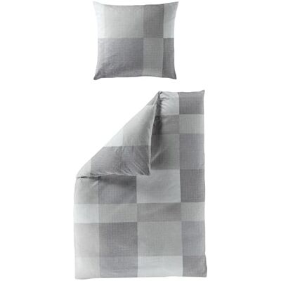 Bierbaum Parure de lit 6520 cm en satin de coton mako Fabriqué en Allemagne Argent 13, 155 x 220 cm + 80 x 80 cm Taille confortable Bierbaum Parure de lit 6520 cm en satin de coton mako Fabriqué en Allemagne Argent 13, 155 x 220 cm + 80 x 80 cm Taille confortable