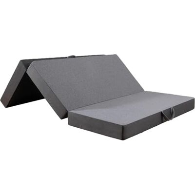 NJIEzhao Matelas de sol portable en mousse à mémoire de forme en gel à trois plis Maille respirante, housse amovible et lavable, matelas pliable ultra doux et confortable (198,1 x 147,3 x 10,2 cm) NJIEzhao Matelas de sol portable en mousse à mémoire de forme en gel à trois plis Maille respirante, housse amovible et lavable, matelas pliable ultra doux et confortable (198,1 x 147,3 x 10,2 cm)