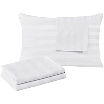 Shunjie.Home Lot de 2 housses de coussin 100% coton égyptien, 400 fils au pouce carré, taies d'oreiller rafraîchissantes, faciles d'entretien, style fermeture à glissière (rayures blanches, très grand lit) Shunjie.Home Lot de 2 housses de coussin 100% coton égyptien, 400 fils au pouce carré, taies d'oreiller rafraîchissantes, faciles d'entretien, style fermeture à glissière (rayures blanches, très grand lit)