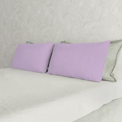 Italian Bed Linen Max Color Paire de taies d'oreiller unies, 100% coton, lilas, 52 x 82 cm Italian Bed Linen Max Color Paire de taies d'oreiller unies, 100% coton, lilas, 52 x 82 cm