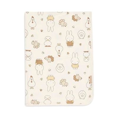 Jollein Couverture bébé en jersey, Miffy Family Farm, 75 x 100 cm, 100% coton jersey, couverture douillette pour berceau, 1,0 TOG, certifiée OEKO-TEX Jollein Couverture bébé en jersey, Miffy Family Farm, 75 x 100 cm, 100% coton jersey, couverture douillette pour berceau, 1,0 TOG, certifiée OEKO-TEX