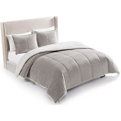 UGG Blissful 00517 Blissful Parure de lit réversible et taies d'oreiller lavable en machine douce et confortable pour décoration de chambre à coucher, lit double/grand lit, phoque UGG Blissful 00517 Blissful Parure de lit réversible et taies d'oreiller lavable en machine douce et confortable pour décoration de chambre à coucher, lit double/grand lit, phoque