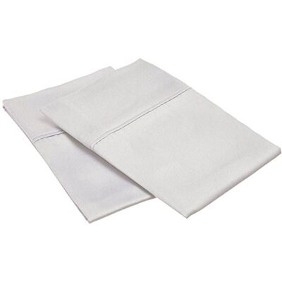 Superior Lot de 2 taies d'oreiller King size 300 fils 100% modal de hêtre, uni, blanc Superior Lot de 2 taies d'oreiller King size 300 fils 100% modal de hêtre, uni, blanc