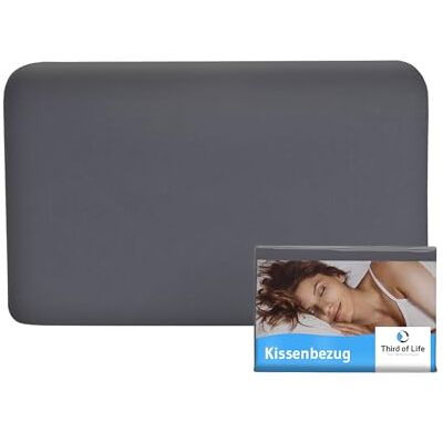 Third of Life Taie d'oreiller 40 x 25 cm, gris foncé, parfaite pour le coussin de voyage Volar, coton Mako (double jersey), pas besoin de repassage et passe au sèche-linge, avec fermeture éclair, certifié Oeko-Tex Third of Life Taie d'oreiller 40 x 25 cm, gris foncé, parfaite pour le coussin de voyage Volar, coton Mako (double jersey), pas besoin de repassage et passe au sèche-linge, avec fermeture éclair, certifié Oeko-Tex