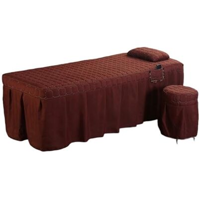 LUYSGBXR Coussin de lit de massage Salon de beauté Drap de lit 5 pièces Jupe de lit courte de beauté Couvre-lit avec trou Massage du corps Couette (cafée, 190 cm x 70 cm) LUYSGBXR Coussin de lit de massage Salon de beauté Drap de lit 5 pièces Jupe de lit courte de beauté Couvre-lit avec trou Massage du corps Couette (cafée, 190 cm x 70 cm)