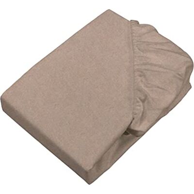 SETEX Drap-housse en flanelle mélangée, 140 x 200 cm, env. 90% coton/env. 10% polyester, beige SETEX Drap-housse en flanelle mélangée, 140 x 200 cm, env. 90% coton/env. 10% polyester, beige