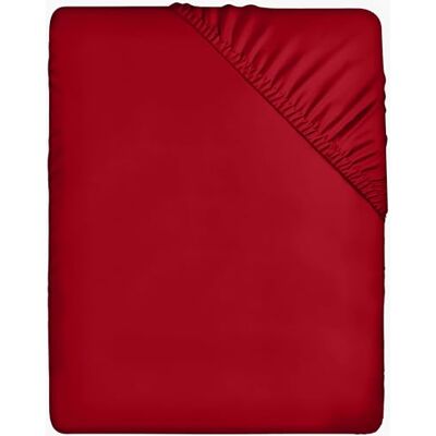 Utopia Bedding Drap Housse Rouge, 180 x 200 cm Bonnets 35 cm pour Matelas Épais Polyester Microfibre brossée Utopia Bedding Drap Housse Rouge, 180 x 200 cm Bonnets 35 cm pour Matelas Épais Polyester Microfibre brossée