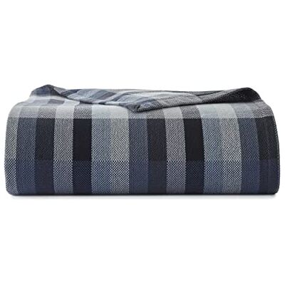 Eddie Bauer Windsor Stripe Blanket King Blue Eddie Bauer Windsor Stripe Blanket King Blue