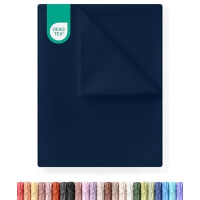 Utopia Bedding Drap plat sans élastique 270 x 290 cm Certifié OEKO-TEX Polyester brossé doux Microfibre Drap plat Marine Utopia Bedding Drap plat sans élastique 270 x 290 cm Certifié OEKO-TEX Polyester brossé doux Microfibre Drap plat Marine