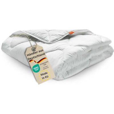 sleepling Couette 200 x 200 cm, couette toutes saisons 200 x 200 cm, couverture fabriquée en UE, certifiée Oeko-Tex 100, lavable à 60 °C, couette 100 % microfibre fine, Basic 100 sleepling Couette 200 x 200 cm, couette toutes saisons 200 x 200 cm, couverture fabriquée en UE, certifiée Oeko-Tex 100, lavable à 60 °C, couette 100 % microfibre fine, Basic 100