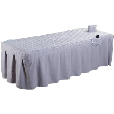 LUYSGBXR Surmatelas de lit de massage Salon de beauté Drap de lit 5 pièces Jupe de lit courte de beauté Couvre-lit avec trou Massage du corps Couette (gris, housse ronde pour tool) LUYSGBXR Surmatelas de lit de massage Salon de beauté Drap de lit 5 pièces Jupe de lit courte de beauté Couvre-lit avec trou Massage du corps Couette (gris, housse ronde pour tool)