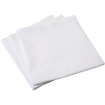 Serviettes en coton blanches - Lot de 3 55x77 cm - Facile d'entretien Serviettes en coton blanches - Lot de 3 55x77 cm - Facile d'entretien