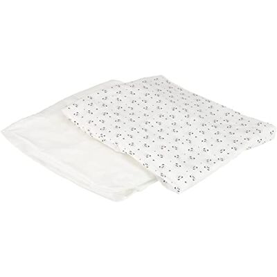Chicco Hoeslaken met elastische hoeken, compatibel met Next2Me, 2 stuks, 50 x 83 cm, 100% katoen, 2 hoeslakens met elastische hoeken, accessoires voor pasgeborenen 0+ Panda Chicco Hoeslaken met elastische hoeken, compatibel met Next2Me, 2 stuks, 50 x 83 cm, 100% katoen, 2 hoeslakens met elastische hoeken, accessoires voor pasgeborenen 0+ Panda
