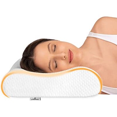 KAISERWERK Oreiller Doux et confortable Oreiller ergonomique en mousse à mémoire de forme pour un sommeil plus réparateur et plus agréable Hauteur : 9 cm/12 cm KAISERWERK Oreiller Doux et confortable Oreiller ergonomique en mousse à mémoire de forme pour un sommeil plus réparateur et plus agréable Hauteur : 9 cm/12 cm