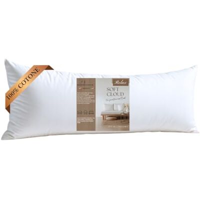 GM Soft Cloud Coussin de lit 40x145 cm, coussin de couchage 1 pice, revtement 100% coton frais hypoallergenique et respirant. Fabrique en Italie GM Soft Cloud Coussin de lit 40x145 cm, coussin de couchage 1 pice, revtement 100% coton frais hypoallergenique et respirant. Fabrique en Italie