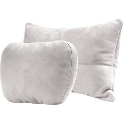 Kwak's Coffret Oreillette et Support Lombaire pour Voiture–Oreiller Cervical à Réglage de Hauteur sur 2 Niveaux, Housse Amovible et Lavable, Coussin de Confort pour la Conduite(Gris) Kwak's Coffret Oreillette et Support Lombaire pour Voiture–Oreiller Cervical à Réglage de Hauteur sur 2 Niveaux, Housse Amovible et Lavable, Coussin de Confort pour la Conduite(Gris)