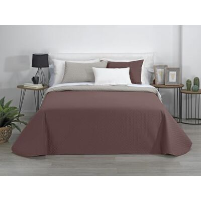 Estoralis AVA Couvre-lit réversible Toutes saisons Couleur Beige/Marron Pour lit 120/135 cm. Lit (230 x 270 cm. Ancho x Alto) Housse de couette avec surpiqûre Estoralis AVA Couvre-lit réversible Toutes saisons Couleur Beige/Marron Pour lit 120/135 cm. Lit (230 x 270 cm. Ancho x Alto) Housse de couette avec surpiqûre