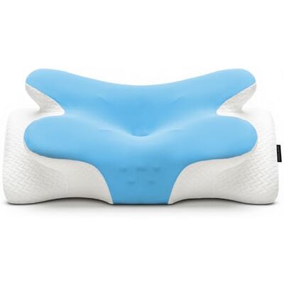 COSYLAND Oreiller de nuque en mousse à mémoire de forme Coussin orthopédique et ergonomique Coussin de soutien de la nuque comme coussin de sommeil pour les personnes dormant sur le côté, le dos COSYLAND Oreiller de nuque en mousse à mémoire de forme Coussin orthopédique et ergonomique Coussin de soutien de la nuque comme coussin de sommeil pour les personnes dormant sur le côté, le dos