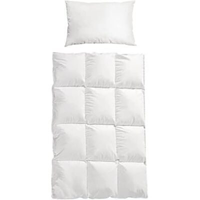 Trautesheim Parure de lit pour bébé Couette 100 x 135 cm avec garnissage en duvet de 400 g + taie d'oreiller 40 x 60 cm Couette et oreiller pour enfant/bébé Douce pour un sommeil réparateur Trautesheim Parure de lit pour bébé Couette 100 x 135 cm avec garnissage en duvet de 400 g + taie d'oreiller 40 x 60 cm Couette et oreiller pour enfant/bébé Douce pour un sommeil réparateur