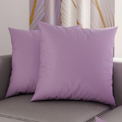 PETTI Artigiani Italiani Paire de taies d'oreiller 50 x 50 cm en microfibre, coussins d'ameublement, canapé, 2 housses de coussin, taie d'oreiller couleur unie lilas, 100% fabriqué en Italie PETTI Artigiani Italiani Paire de taies d'oreiller 50 x 50 cm en microfibre, coussins d'ameublement, canapé, 2 housses de coussin, taie d'oreiller couleur unie lilas, 100% fabriqué en Italie