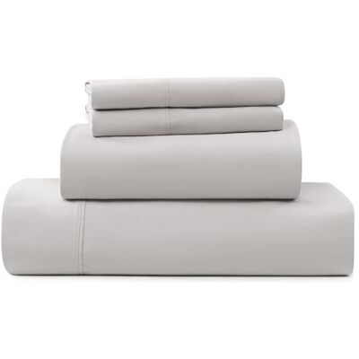 UGG Hedi Parure de lit 4 pièces rafraîchissante avec poches profondes et 2 couvre-oreillers, hypoallergénique, lavable en machine, douce et légère pour chambre, lit California King, gris pierre UGG Hedi Parure de lit 4 pièces rafraîchissante avec poches profondes et 2 couvre-oreillers, hypoallergénique, lavable en machine, douce et légère pour chambre, lit California King, gris pierre