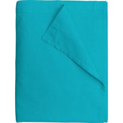 Le linge de Jules Drap Plat 240x300 cm Bleu Turquoise 100% Coton 57 Fils Le linge de Jules Drap Plat 240x300 cm Bleu Turquoise 100% Coton 57 Fils