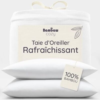 Bambaw Taie Oreiller Blanc 80x80 Lot de 2 Drap en Bambou Anti Acariens Literie Taie pour Oreiller Doux Drap Refroidissant Housse de Coussin Grande Taille Taie D’Oreiller 80x80 Bambaw Taie Oreiller Blanc 80x80 Lot de 2 Drap en Bambou Anti Acariens Literie Taie pour Oreiller Doux Drap Refroidissant Housse de Coussin Grande Taille Taie D’Oreiller 80x80