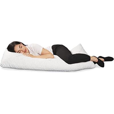 EnerPlex Oreiller De Corps Jamais Plat, CertiPUR-US Certificat D'Oreillers En Mousse À Mémoire Réglable Détruisé Corps De Luxe, Couverture En Bambou Crème Coussin de Corps 54 "x 20 EnerPlex Oreiller De Corps Jamais Plat, CertiPUR-US Certificat D'Oreillers En Mousse À Mémoire Réglable Détruisé Corps De Luxe, Couverture En Bambou Crème Coussin de Corps 54 "x 20