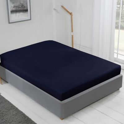 Emma Barclay Lyla Drap-housse pour lit double Bleu marine Emma Barclay Lyla Drap-housse pour lit double Bleu marine