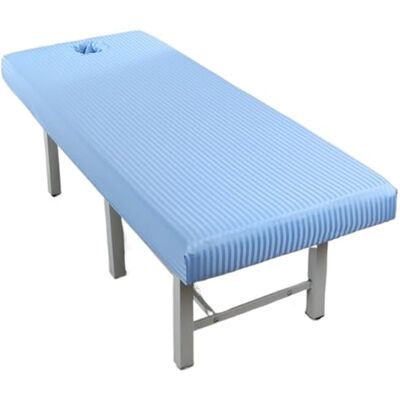 IRFHDCX Couvre-lit de massage 10 pièces drap housse pour lit de massage à rayures de satin élastique couvre-lit SPA en caoutchouc trou (SKY BLUE, 180 x 60) IRFHDCX Couvre-lit de massage 10 pièces drap housse pour lit de massage à rayures de satin élastique couvre-lit SPA en caoutchouc trou (SKY BLUE, 180 x 60)