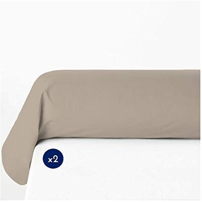 HOME LINGE PASSION Lot de 2 Taies de Traversin 100% Coton Beige Fonce 85x185 cm HOME LINGE PASSION Lot de 2 Taies de Traversin 100% Coton Beige Fonce 85x185 cm