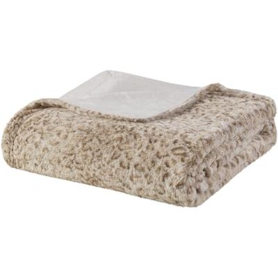 Madison Park Zuri Jeté de lit surdimensionné en fausse fourrure douce et luxueuse, motif rayures animales, faux vison au verso, couverture moderne toutes saisons pour lit, canapé, bureau, léopard, Madison Park Zuri Jeté de lit surdimensionné en fausse fourrure douce et luxueuse, motif rayures animales, faux vison au verso, couverture moderne toutes saisons pour lit, canapé, bureau, léopard,
