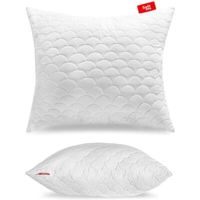 Softimi Coussin matelassé Premium 70x80 cm Anti-allergène Anti-acariens Sans odeur utilisable directement Avec réglage de la dureté (70x80cm) Softimi Coussin matelassé Premium 70x80 cm Anti-allergène Anti-acariens Sans odeur utilisable directement Avec réglage de la dureté (70x80cm)