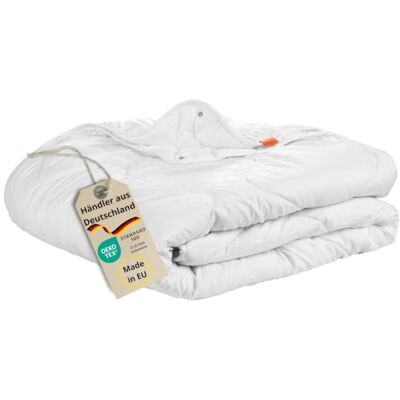 sleepling 190042 Couette 4 Saisons pour Toute l'année (Remplissage 475 + 780 GR.), 100% Microfibre, 135 x 200 cm, Blanc sleepling 190042 Couette 4 Saisons pour Toute l'année (Remplissage 475 + 780 GR.), 100% Microfibre, 135 x 200 cm, Blanc