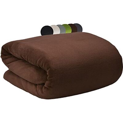 Beautissu Couverture Polaire 220x240cm Aurelia – Microfibres – Couvre lit Doux & Confortable – Plaid Doux & Douillet – Jeté de canapé Marron foncé Beautissu Couverture Polaire 220x240cm Aurelia – Microfibres – Couvre lit Doux & Confortable – Plaid Doux & Douillet – Jeté de canapé Marron foncé