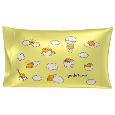 Franco Collectibles Hello Kitty & Friends Gudetama Beauty Taie d'oreiller réversible en satin soyeux standard 50,8 x 76,2 cm pour cheveux et peau (produit sous licence officielle) Franco Collectibles Hello Kitty & Friends Gudetama Beauty Taie d'oreiller réversible en satin soyeux standard 50,8 x 76,2 cm pour cheveux et peau (produit sous licence officielle)