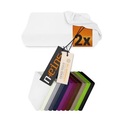npluseins Lot de 2 Housse oreiller ergonomique cervical, env. 30-40 x 45-60 cm housse de coussin cervicales pour oreillers santé 959.1234, blanc npluseins Lot de 2 Housse oreiller ergonomique cervical, env. 30-40 x 45-60 cm housse de coussin cervicales pour oreillers santé 959.1234, blanc