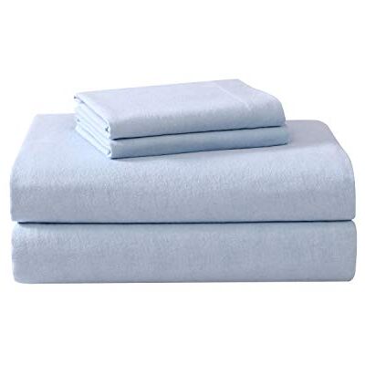Laura Ashley Home Parure de lit en flanelle de coton, brossée pour plus de douceur et de confort (bleu, lit simple) Laura Ashley Home Parure de lit en flanelle de coton, brossée pour plus de douceur et de confort (bleu, lit simple)