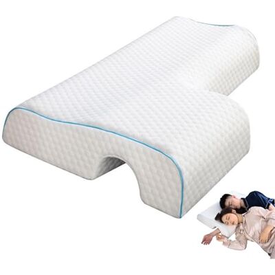 MAGIC SELECT Oreiller en Mousse à Mémoire pour Couple. Coussin Ergonomique avec Poche pour Dormir sur le Côté à Gauche. Housse en Polyester Lavable. Oreiller pour Dormir Seul ou à Deux. MAGIC SELECT Oreiller en Mousse à Mémoire pour Couple. Coussin Ergonomique avec Poche pour Dormir sur le Côté à Gauche. Housse en Polyester Lavable. Oreiller pour Dormir Seul ou à Deux.