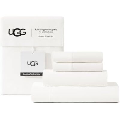 Ensemble de Draps et Housses UGG Queen - Luxe, Poches Profondes, Résistant aux Plis Ensemble de Draps et Housses UGG Queen - Luxe, Poches Profondes, Résistant aux Plis