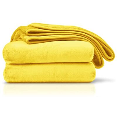 Couverture en microfibre Amago - 220x240cm - Douce et Luxueuse Couverture en microfibre Amago - 220x240cm - Douce et Luxueuse