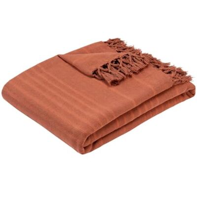 ATMOSPHERA CREATEUR D'INTERIEUR Atmosphera Jeté de lit anjali 220x160 terracotta en coton ATMOSPHERA CREATEUR D'INTERIEUR Atmosphera Jeté de lit anjali 220x160 terracotta en coton